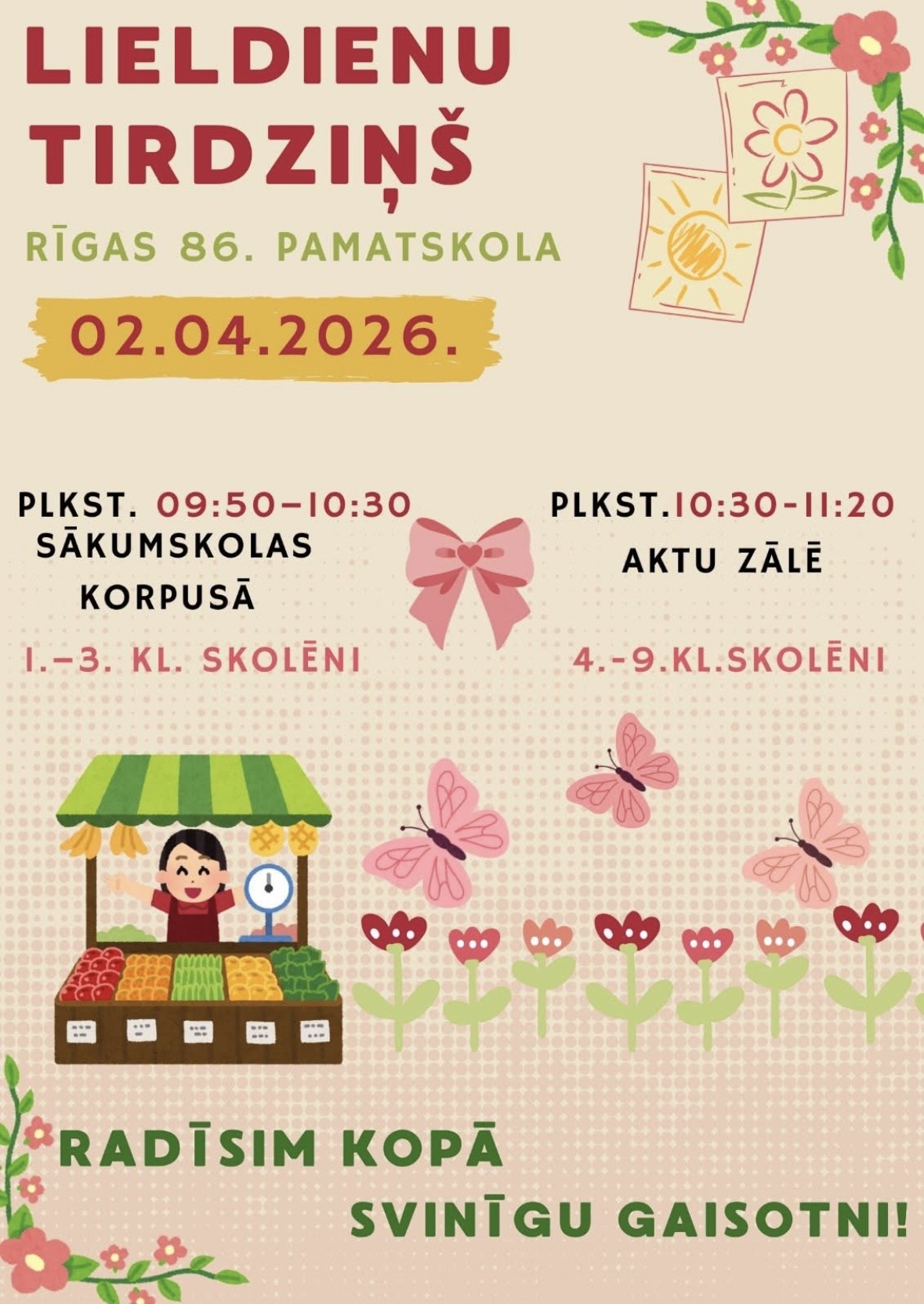 Rīgas 86.pamatskola Lieldienu tirdziņš