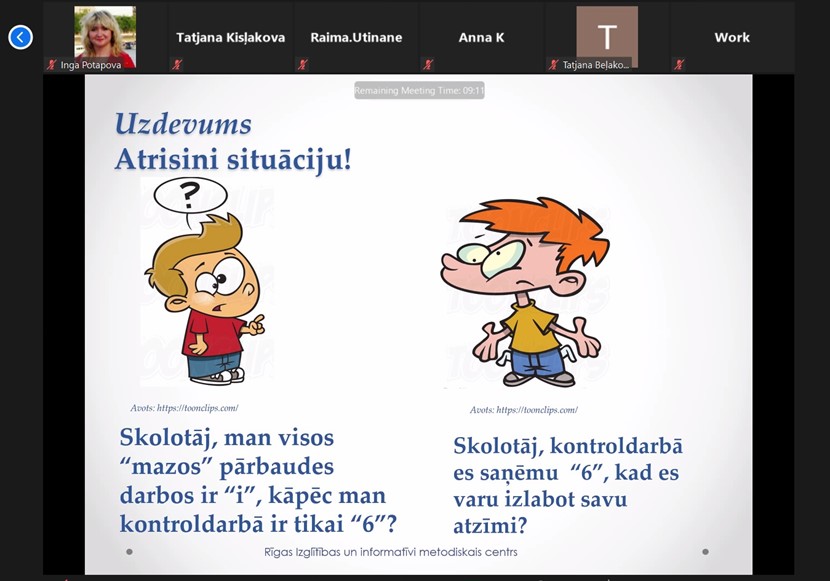 Diskusija par vērtēšanu un vērtējumu