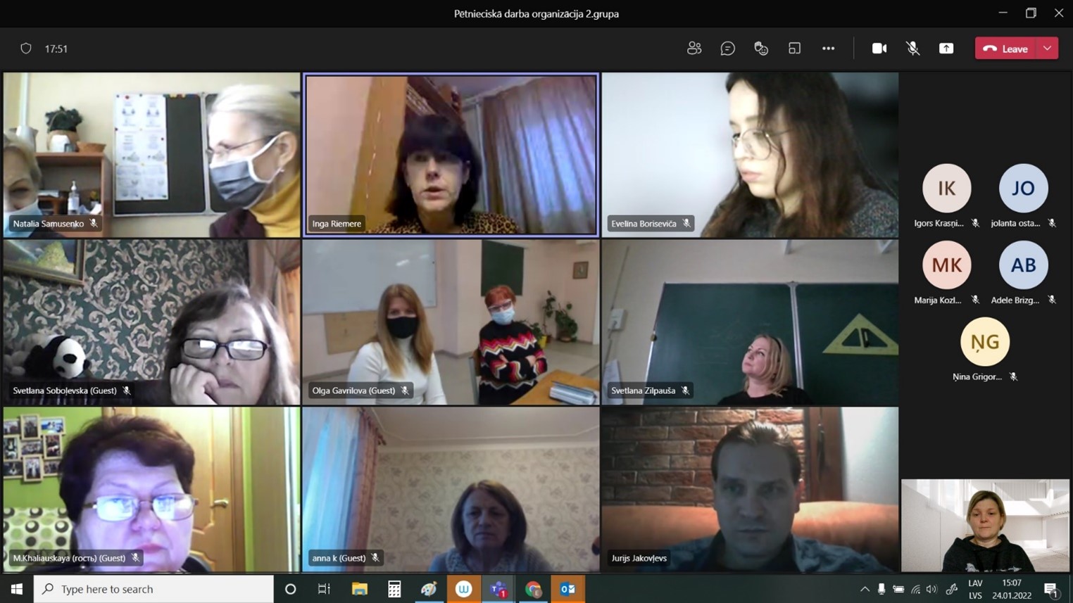 Nodarbību vada Inga Riemere