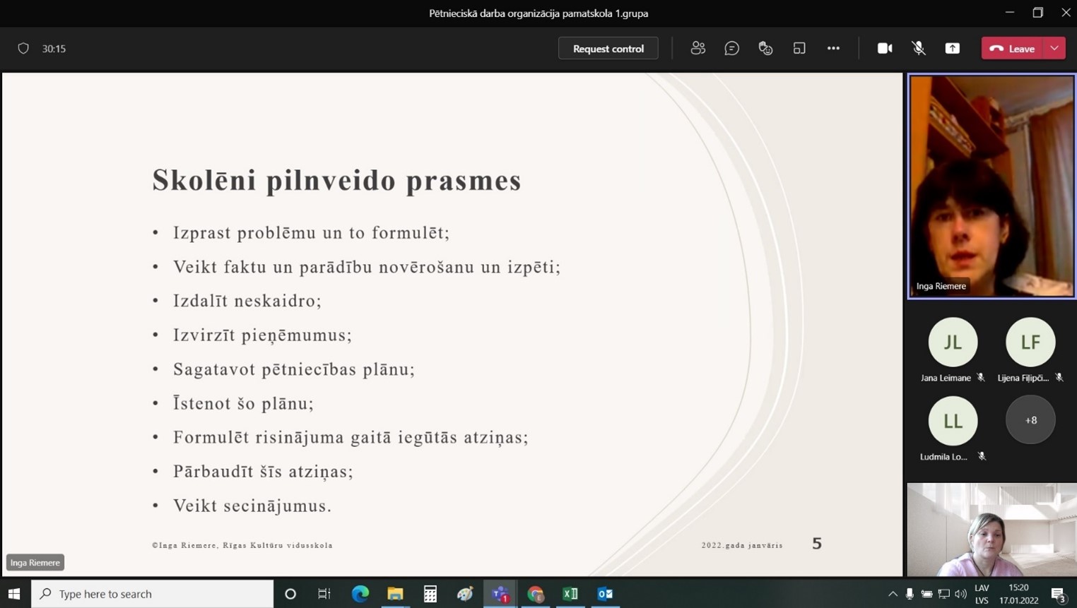 Inga Riemere stāsta par pētnieciskā darba nozīmi